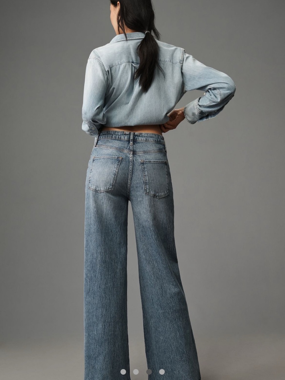 Triarchy Ms. Fonda High Rise Wide Leg Jeans in Prime Indigo - Picture 2 of 4